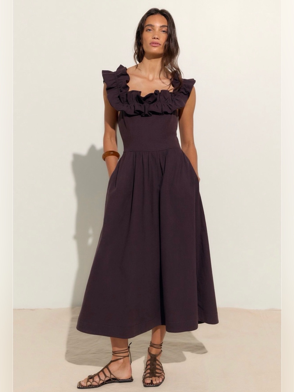 Free People Ruffle It Up Midi Dress | Free-est | NWT